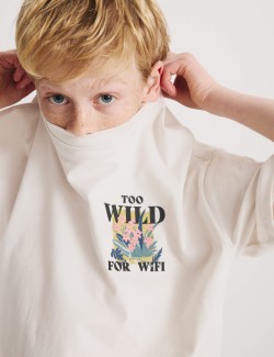 Pure Cotton Back Graphic T-Shirt (2-8 Years)