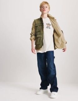 Pure Cotton Back Graphic T-Shirt (2-8 Years)