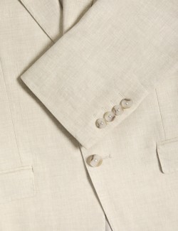 Tailored Fit Italian Performance Linen Blend Suit Jacket