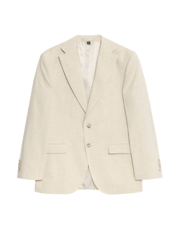 Tailored Fit Italian Performance Linen Blend Suit Jacket