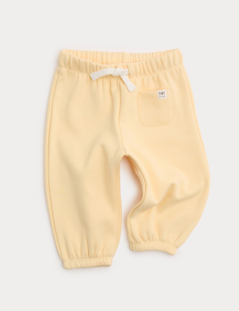 Cotton Blend Fleece Lined Joggers (0-3 Yrs)