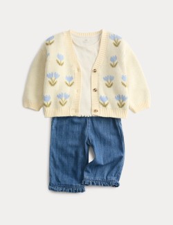 3 Piece Cotton Rich Outfit (0-6 Yrs)