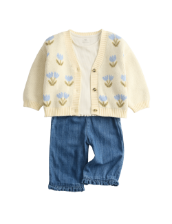 3 Piece Cotton Rich Outfit (0-6 Yrs)