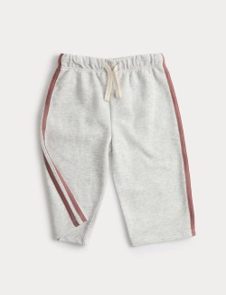 Cotton Rich Wide Leg Striped Joggers (0-3 Yrs)