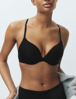 Dekoltová push-up podprsenka s kosticemi a technologií Flexifit™ (vel. A–E)