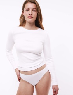 5pk Pure Cotton High Leg Knickers