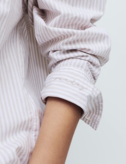 Krátká pruhovaná souprava, z čisté bavlny