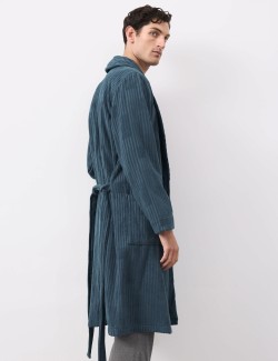 Pure Cotton Burnout Textured Dressing Gown