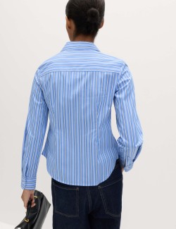 Proužkovaná košile s vysokým podílem bavlny, přiléhavý střih