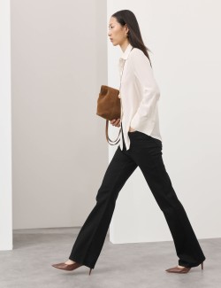 Džíny s vysokým pasem ze směsi lyocellu