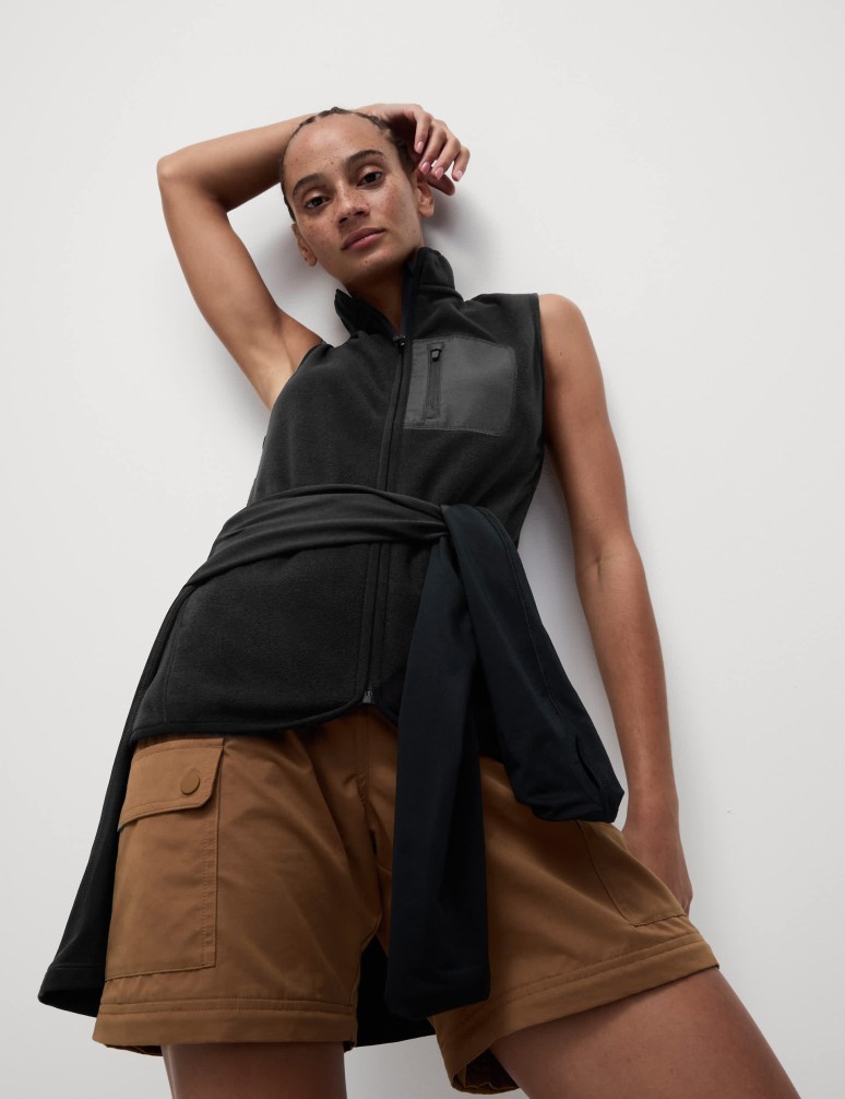 Flísová vesta se stojáčkem na zip