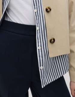 Jersey Wide Leg Trousers with Stretch