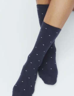 3 páry měkkých puntíkovaných ponožek