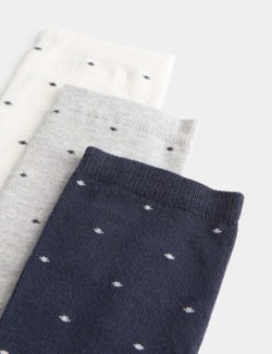 3 páry měkkých puntíkovaných ponožek