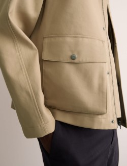 Krátký trenčkot z čisté bavlny