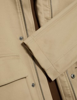 Krátký trenčkot z čisté bavlny