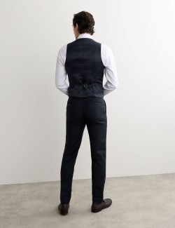 Tailored Fit Pure Wool Twill Waistcoat