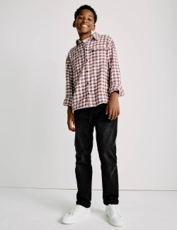 Pure Cotton Relaxed Fit Jeans (6-16 Yrs)