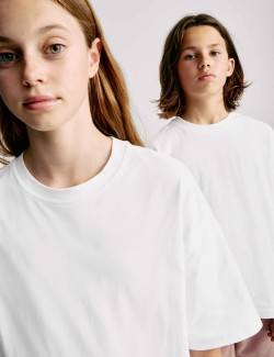 Pure Cotton Plain T-Shirt (2-16 Yrs)