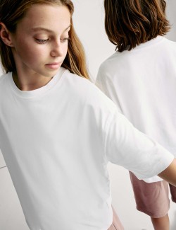 Pure Cotton Plain T-Shirt (2-16 Yrs)