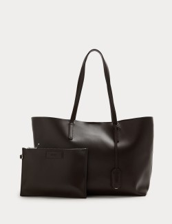 Faux Leather Shopper