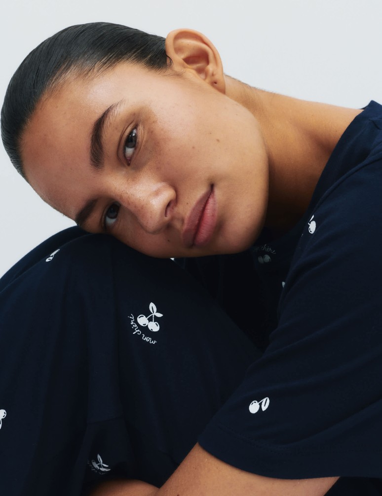 Pyžamová souprava z čisté bavlny s potiskem