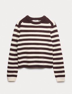 Cotton Rich Striped Cropped Jumper