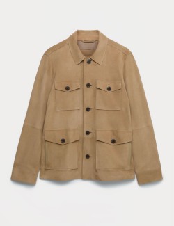 Semišová bunda se 4 kapsami