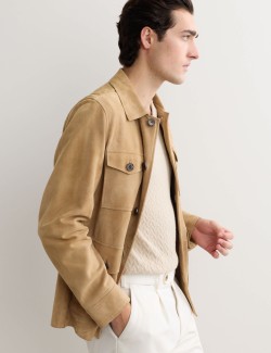 Semišová bunda se 4 kapsami