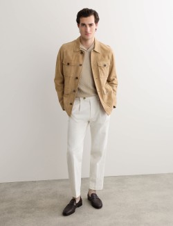 Semišová bunda se 4 kapsami