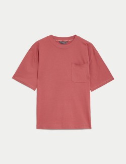Pure Cotton Crew Neck Relaxed T-Shirt