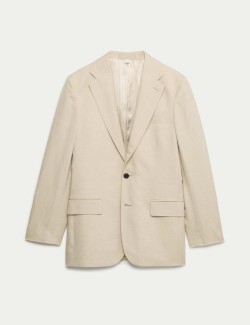 Tailored Fit Linen Blend Suit Jacket