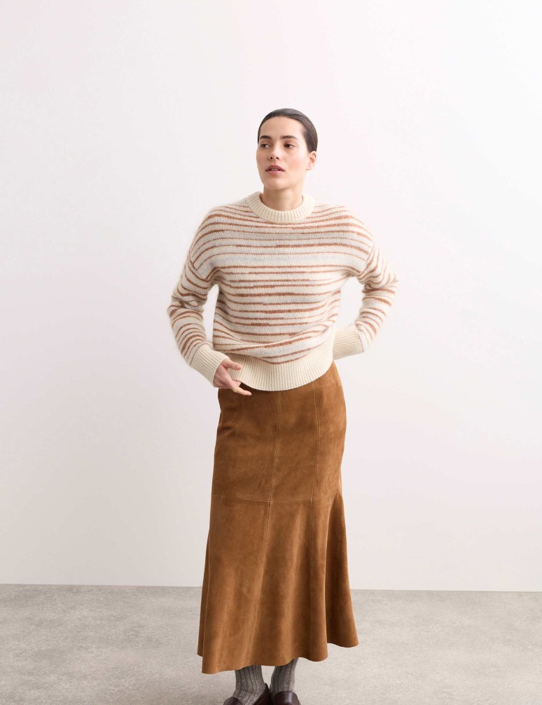 Žakárový svetr ze směsi mohairů