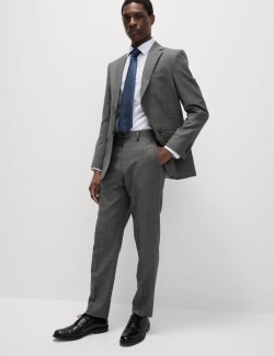 Regular Fit Pure Wool Suit Trousers