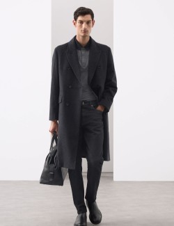 Pure Cotton Textured Long Sleeve Polo Shirt