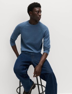 Svetr z čisté bavlny, s výstřihem ke krku