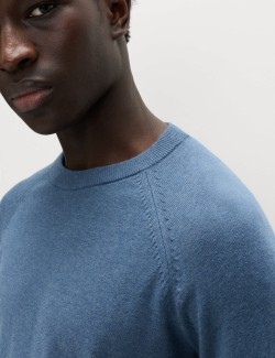 Svetr z čisté bavlny, s výstřihem ke krku