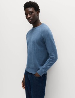 Svetr z čisté bavlny, s výstřihem ke krku