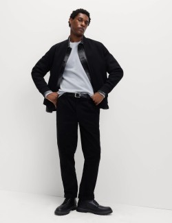 Pure Cotton Textured Crew Neck Jumper