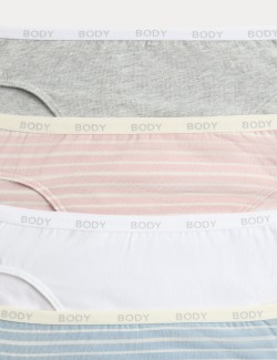 Vysoce vykrojené kalhotky s vysokým podílem bavlny Supima, 4 ks