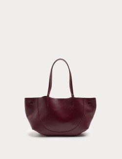 Faux Leather Stitch Detail Tote Bag