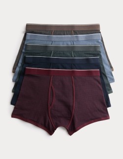 5 Pack Cotton Stretch Tile Print Trunks