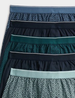 5 Pack Pure Cotton Cool & Fresh™ Geo Boxers