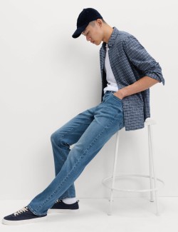 Strečové džíny rovného střihu