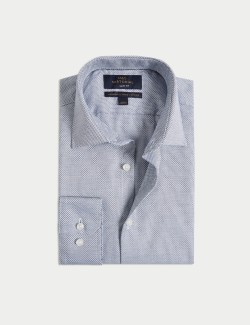 Slim Fit Luxury Pure Cotton Textured Shirt