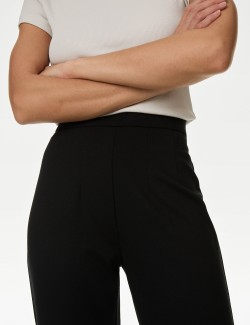 Jersey Straight Leg Trousers with Stretch