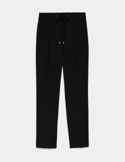 Drawstring Tapered Ankle Grazer Trousers