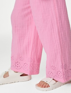 Kalhoty s rovnými nohavicemi, z čisté bavlny (2–8 let)