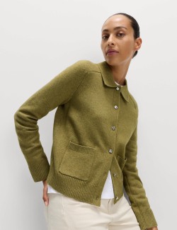 Kardigan s rolákovým límečkem a knoflíky na přední straně