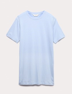 Pruhovaná noční košile z bavlny a modalu